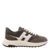 Hogan Coffee Brown Leather Sneakers With Memory Foam Insole In Brown