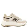 Hogan Suede And Mesh Sneakers In Neutral