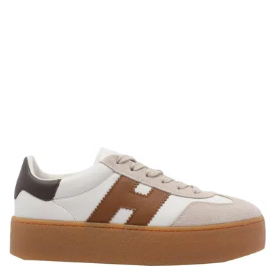 Hogan Logo-patch Platform Sneakers In White