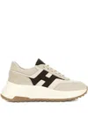 Hogan Hi-fi Suede And Nappa Leather Sneakers Shoes In Multi