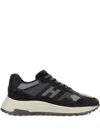 Hogan Suede And Smooth Leather Hyperlight Sneakers With Technical Fabric Inserts In Black