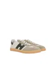 Hogan Leather And Suede Sneakers With Memory Foam Insole In Neutral