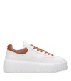 Hogan H-stripes Low-top Leather Sneakers In Multi