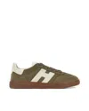 Hogan Round Toe Suede Low Top Sneakers In Multi