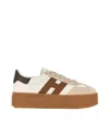 Hogan Suede And Nappa Leather Maxi Sole Sneakers In Multi