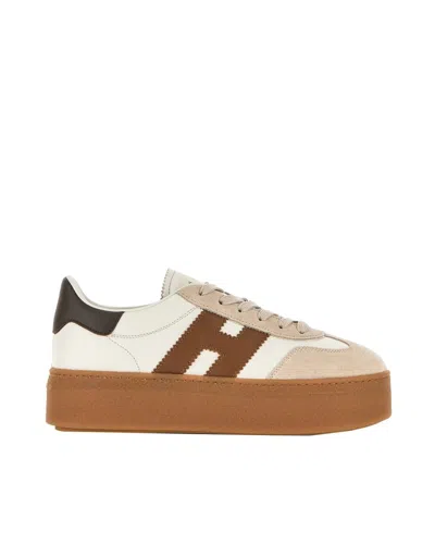 Hogan Suede And Nappa Leather Maxi Sole Sneakers In Multi