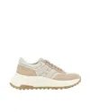 Hogan H669 Lace-up Model With Leather And Suede Details In Brown