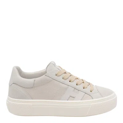 Hogan Crosswind Low-top Logo Sneakers In White