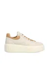 Hogan Chunky Sole Sneakers With Contrast Heel Tab In Beige