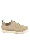Hogan Slip-on Sneakers With Pull Tab And Suede Finish In Beige
