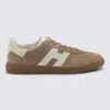 Hogan Cool Beige Suede Sneakers In Brown