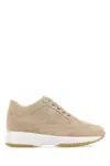 Hogan Interactive Lace-up Sneakers In Beige O Tan