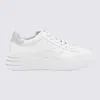 Hogan Leather Sneakers With Glittered Patch In White