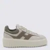 Hogan Sneakers Bianco/tortora/verde In Gray