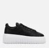 Hogan H-stripes Quilted Platform Lace-up Sneakers In Black