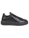Hogan Leather H-stripes Tread Sneakers In Black