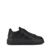 Hogan Leather H-stripes Tread Sneakers In Black