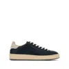 Hogan Smooth Leather Sneakers With Contrasting Suede Heel In Black