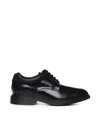 Hogan Leather Lace-up Oxford Shoes In Black