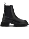 Hogan Woman Ankle Boots Black Size 7 Leather In Black