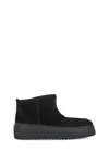 Hogan Black Ankle Boots With Soft Suede Upper In Black