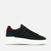 Hogan Sneakers H580 In Pelle Scamosciata In Blu/bordeaux
