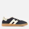 Hogan H327 Lace-up Sneakers With Contrasting Logo In Blue