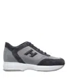 Hogan Interactive Sneakers In Suede And Smooth Leather With Technical Fabric Inserts In Multi