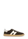 Hogan Rubber Sole Suede Finish Sneakers In Brown