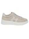 Hogan Low Top Sneakers With Rubber Sole And Suede Upper In Brown