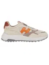 Hogan Hyperlight Lace-up Panelled Sneakers In Brown