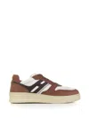Hogan Sneakers H630 Brown In Leather In Bruciato Panna