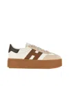 Hogan H698 Platform Sneakers In Brown