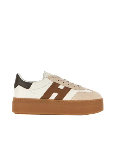 HOGAN COOL SNEAKERS IVORY/BEIGE/BROWN
