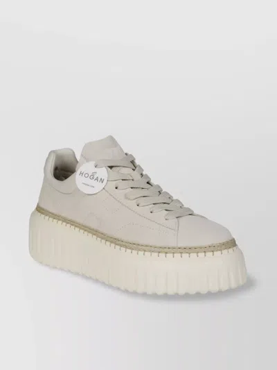 Hogan Sneakers Elevated Round Toe In Gray