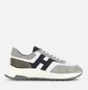 Hogan Suede And Smooth Leather Hyperlight Sneakers Shoes In Gray