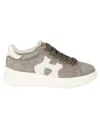 Hogan Rebel Suede Lace-up Sneakers Upper In Grey