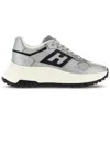 Hogan Side Logo Patch Platform Sneakers In Grey