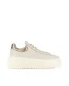 Hogan H-stripes Low-top Sneakers In Neutral