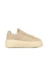 Hogan Low Top Platform Sole Sneakers In Neutral
