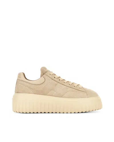 Hogan Sneakers H-stripes Beige In Neutral