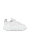 Hogan White And Silver H-stripes Sneakers In 0351