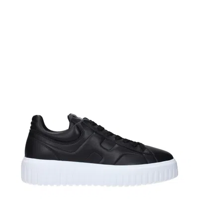 Hogan Sneakers H Stripes Man Leather Black And White