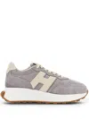 Hogan H641 Panelled Lace-up Sneakers In Grigio