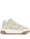 Hogan Round Toe Low-top Rubber Sole Sneakers In Beige
