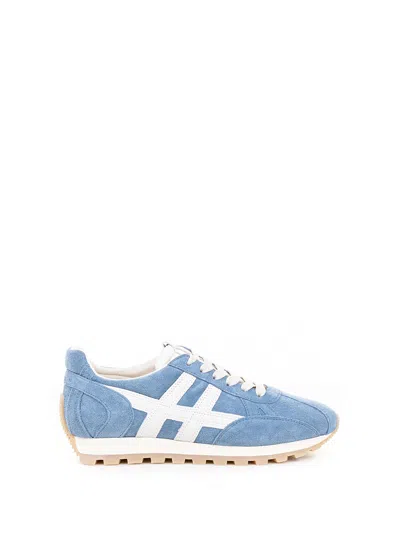 Hogan Sneakers H671 In Light Blue Suede In Multi