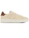 Hogan H672 Lace-up Leather Sneakers In Crema Cuoio