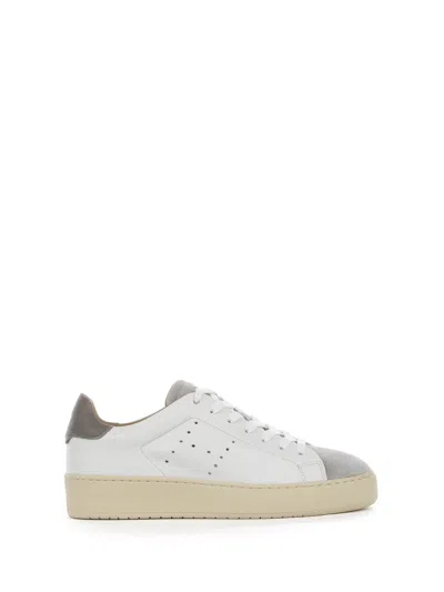 HOGAN SNEAKERS H672 WHITE GREY IN LEATHER