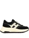 Hogan Suede And Nappa Leather Sneakers With Contrast Panel In Neutral