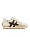 Hogan Leather Sneakers In Neutral